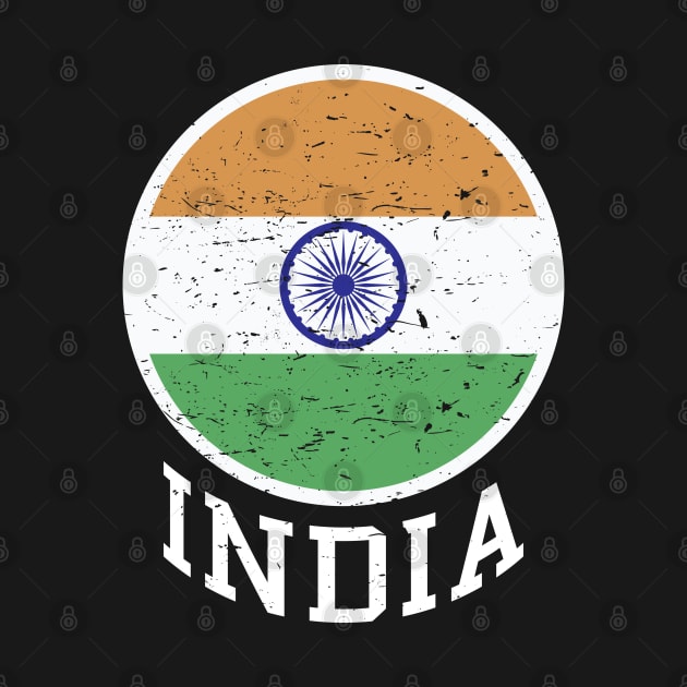 India Flag Logo Tricolor with Ashoka Chakra Desi Indian by alltheprints