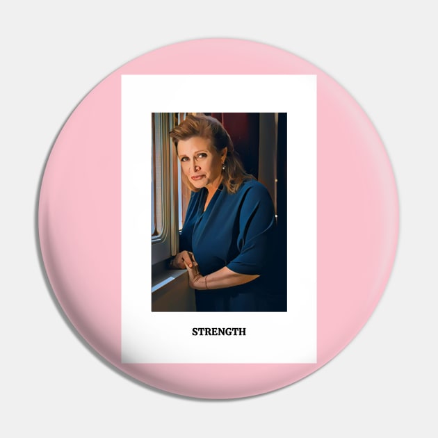 Strength Tarot Card - Carrie Fisher Pin by Hoydens R Us