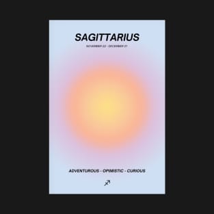 Sagittarius Aura Zodiac Sign Astrology Art T-Shirt