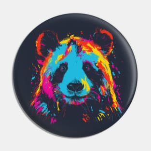 Colorful abstract panda Pin