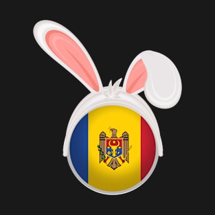 happy easter Moldova bunny ears flag cute designs T-Shirt