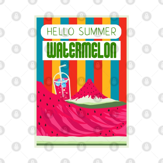 Hello Summer Watermelon Color 3 by HCreatives