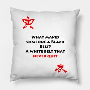 What makes someone a black belt? Pillow