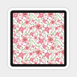 lily flowers pattern Magnet