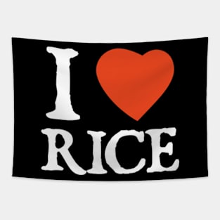 I Love I Heart Rice Tapestry