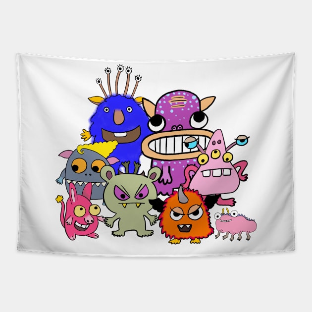 Monster Rangers Tapestry by IdinDesignShop