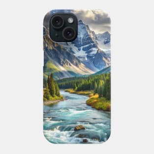 Scenery Mountain River Nature Photography Phone Case