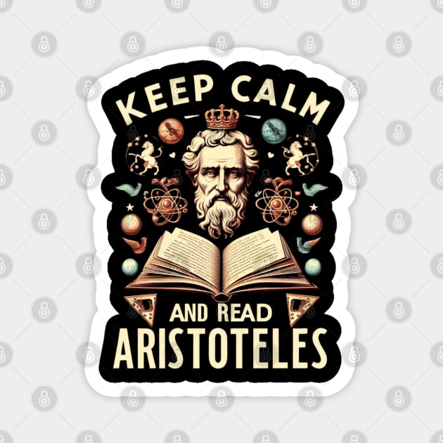 Aristotle quote and art for stoicism lovers Magnet by CachoGlorious