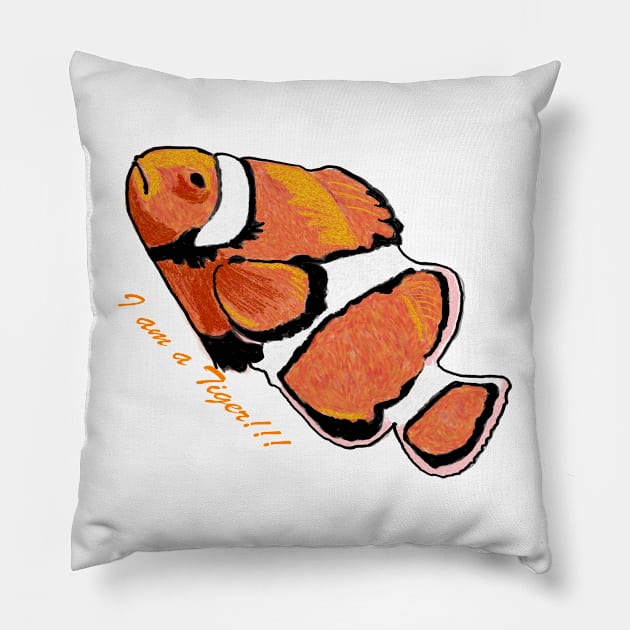 I am a Tiger!! Pillow by angipangi7