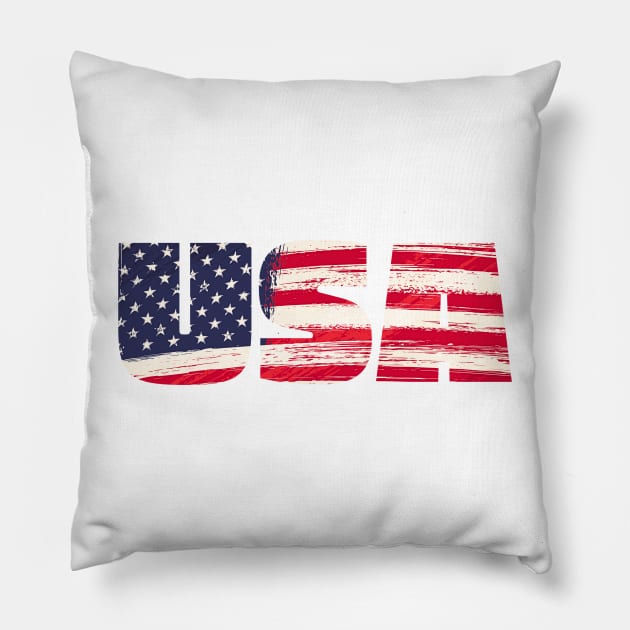 USA Pillow by Faith & Freedom Apparel 