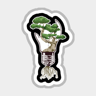 Bonsai Tree lightbulb Magnet