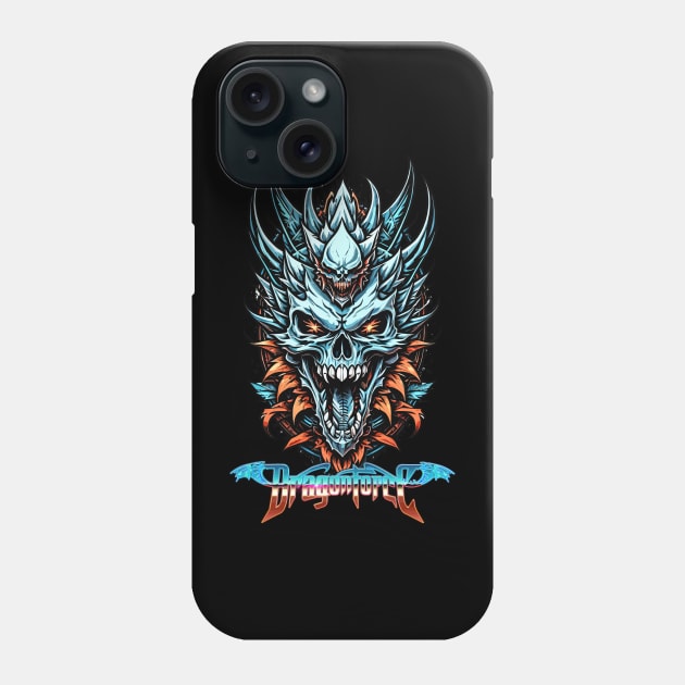 Dragonforce Dragon Skull Head Phone Case by DeathAnarchy