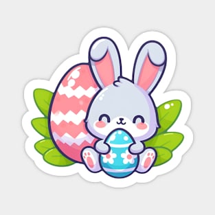 Happy Easter Cute Bunny Magnet