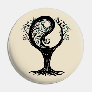 Yin Yang Tree Pin