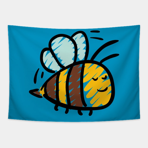 Cute bee Tapestry by UniqueDesignsCo