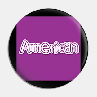 American Text Pin