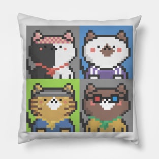 Pixel Cat Tile 002 Pillow