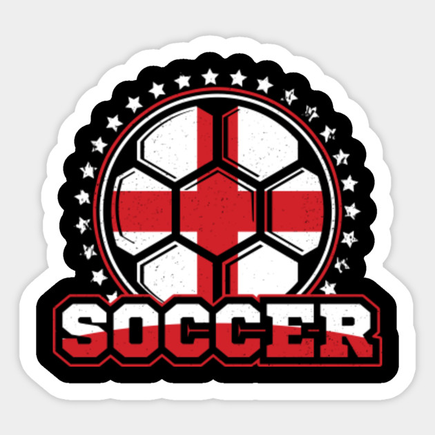 Distressed Soccer England Flag Sticker