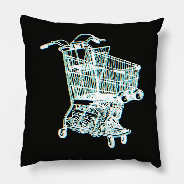 Shopping Cart Pillow by StudioPM71