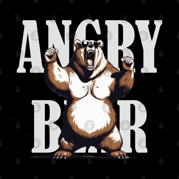 Brown bear is angry by AT Digital