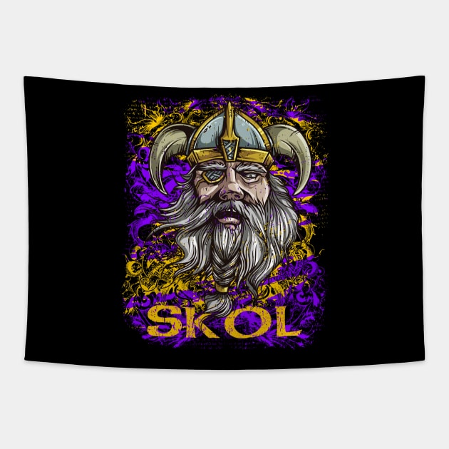 Skol Nordic Scandinavian Viking Warrior Tapestry by RadStar