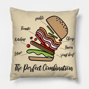 Hamburger the Perfect Combination Pillow