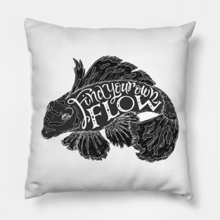 "Find your flow" typography poster Pillow