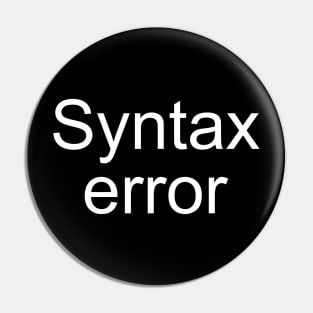 Syntax Error Pin