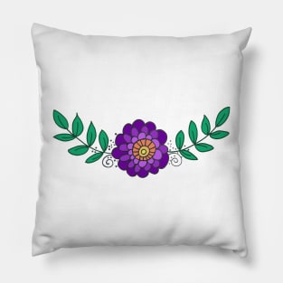 purple flower Pillow