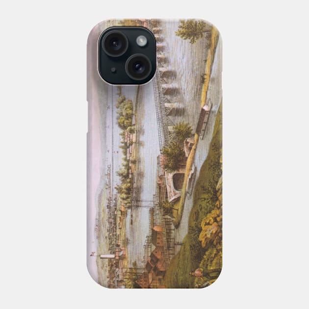 Vintage Aqueduct of Georgetown Map (1865) Phone Case by Bravuramedia