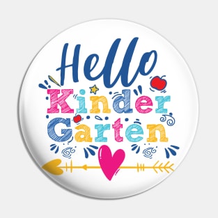 Hello Kindergarten, Back to School, Cute Kindergarten Pin