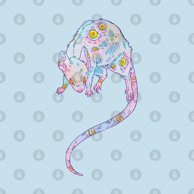 Eyeball Rat by Rosie Bug Art