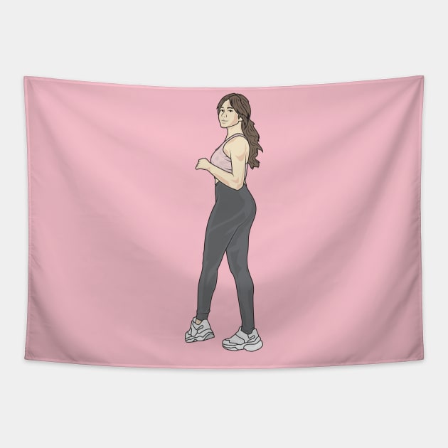 Yoga Fit Tapestry by crissbahari