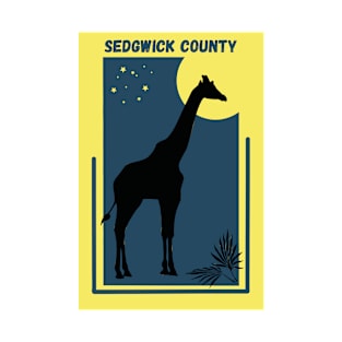 Sedgwick County in Kansas, United States - Zoo Destination Vintage Style Geometric Modern Poster T-Shirt