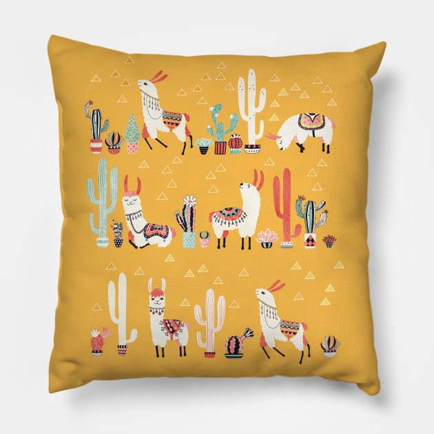 Llamas Pillow by Lidiebug