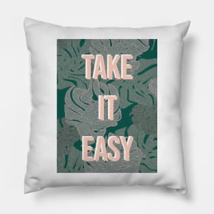 Take It Easy Tropical Leaf Pillow