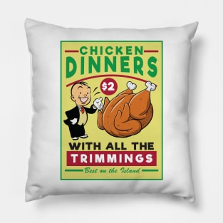 Chicken Dinners Pillow