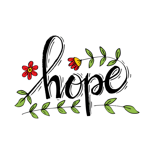 Hope hand drawn motivation lettering quote by Handini _Atmodiwiryo