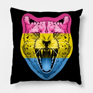 illustrated CHEETAH PRIDE series (pan pride flag) Pillow