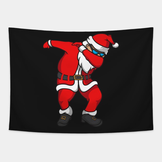 Dabbing Santa Funny Christmas Tapestry by Eugenex