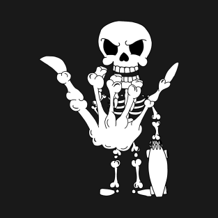 Shaka Skeleton with Skateboard T-Shirt