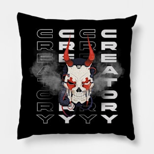 Cyberpunk skull Pillow