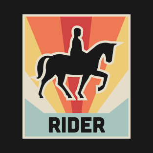 RIDER | Vintage Horseback Riding Poster T-Shirt