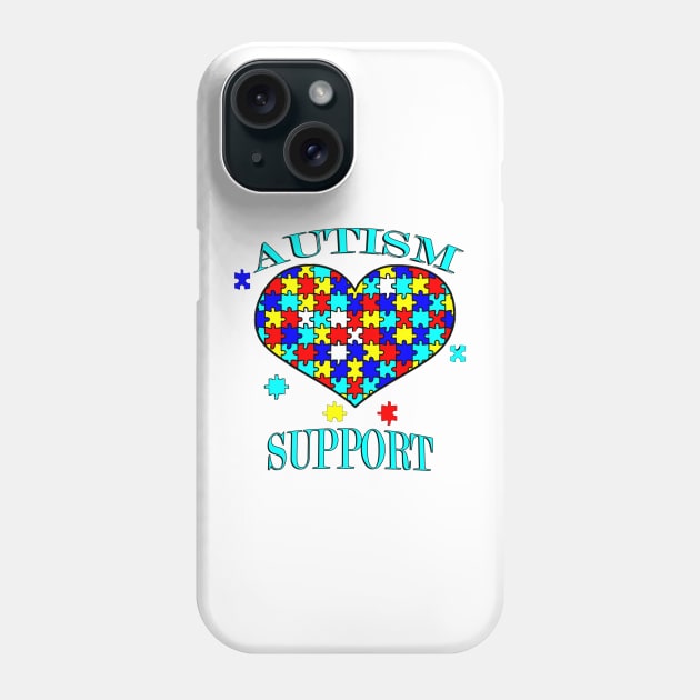 Autism Awareness Shirt & Gifts Quote Autism Support Gift Puzzle Heart Phone Case by tamdevo1