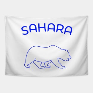 Sahara Bear Blue Tapestry