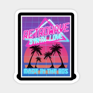 Vaporwave Aesthetic Style 80s Synthwave Retro Magnet