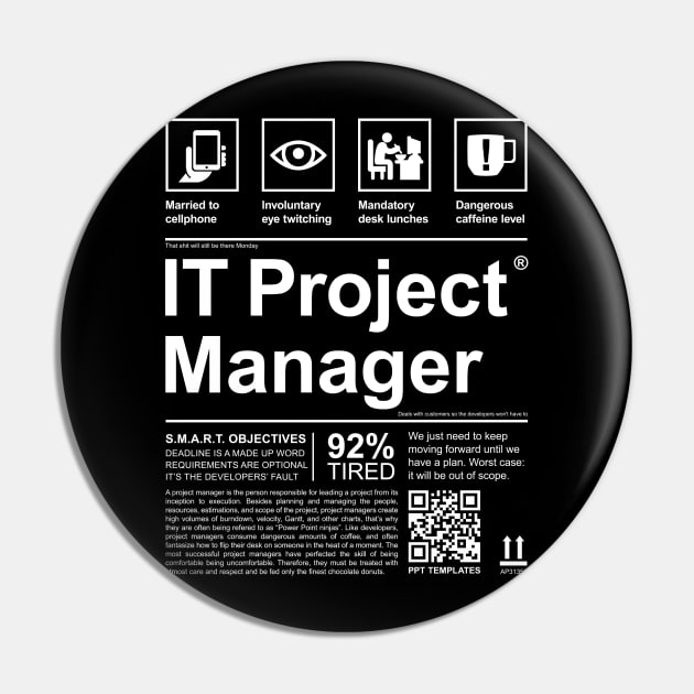 PROJECT MANAGER LABEL Pin by officegeekshop