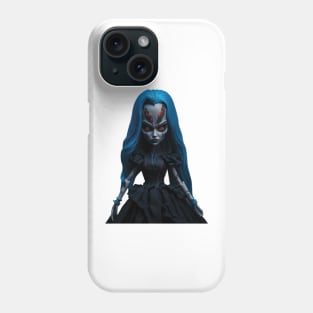 scary blue doll Phone Case