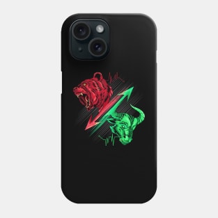 Bullish vs Bearish Crypto Bitcoin Phone Case