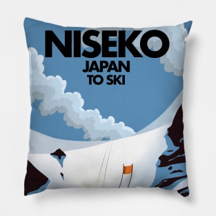 Niseko Japan ski print Pillow